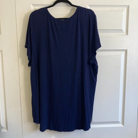 Lane Bryant Women's Floral Top Flowy Print Navy Plus Size 26/28 - Picture 3 of 3